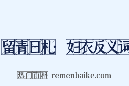 留青日札·妇衣反义词是什么意思的图片